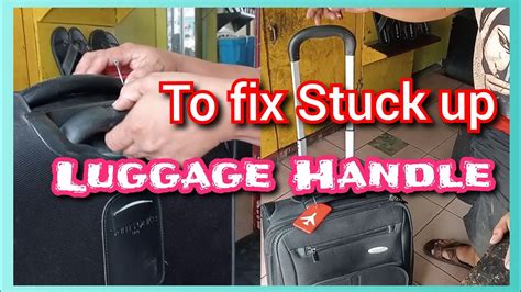 travel bag handle stuck